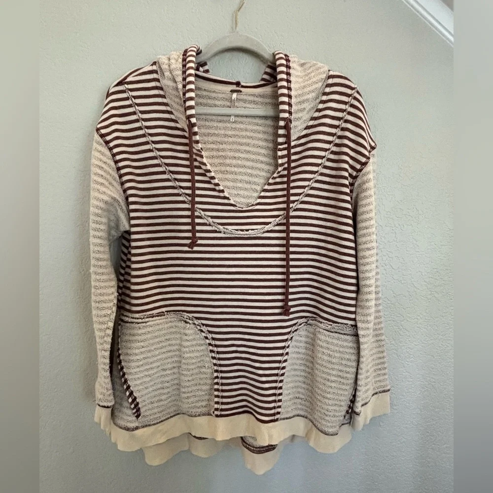 Free People “walk the line” hoodie - Picture 1 of 6